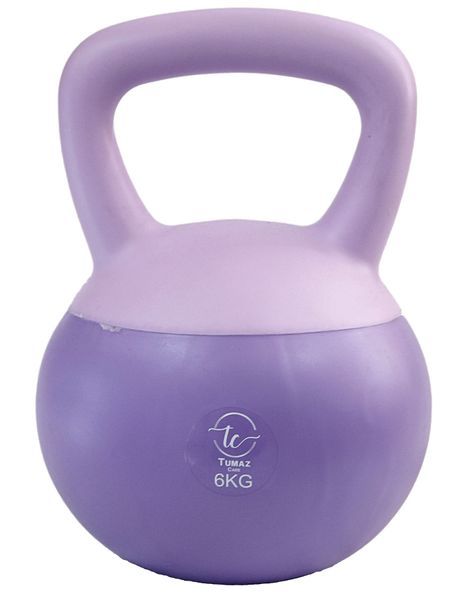 Tumaz Care 6KG Soft Sand Kettlebell Non-Slip Handle - Purple
