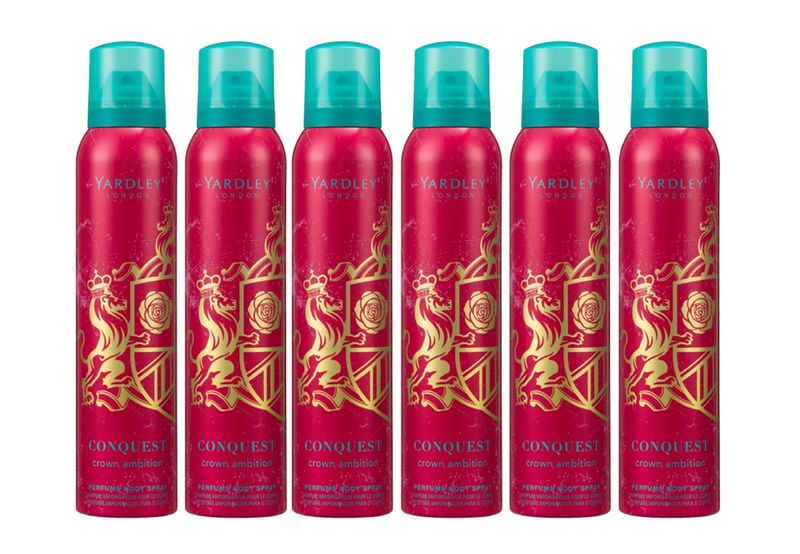 Yardley Conquest Crown Ambition Perfume Body Spray 6 x 150ML