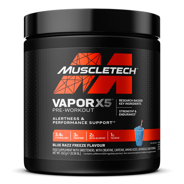MuscleTech Vapor X5 Pre-Workout Blue Razz Freeze - 252g