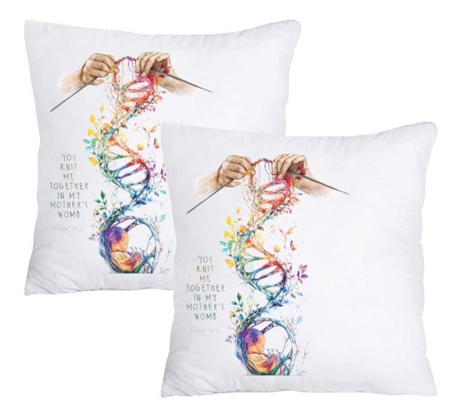 Scatter Cushion Cover Set - You knit me Together in my Mother's womb