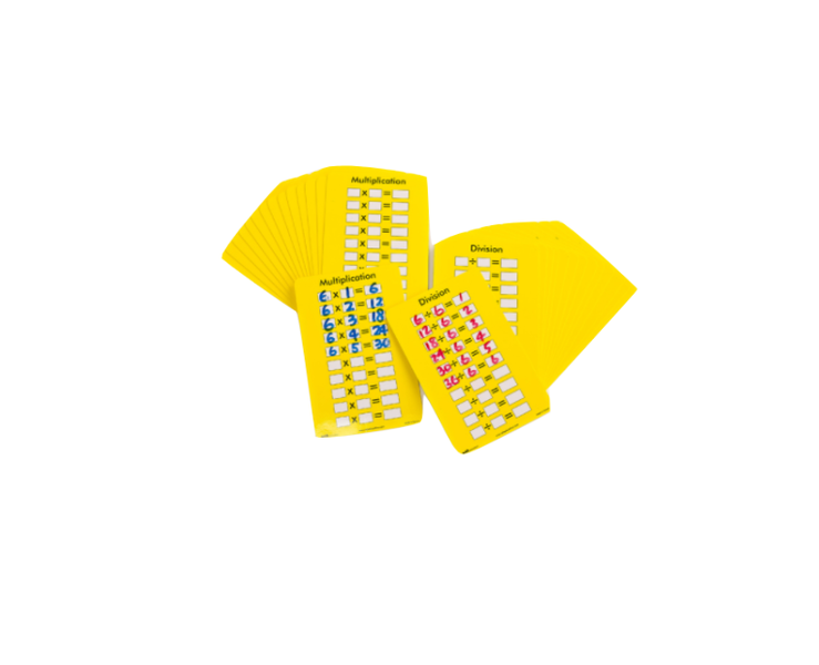 EDX Education Multiplication and Division Practice Cards - 30 Pieces