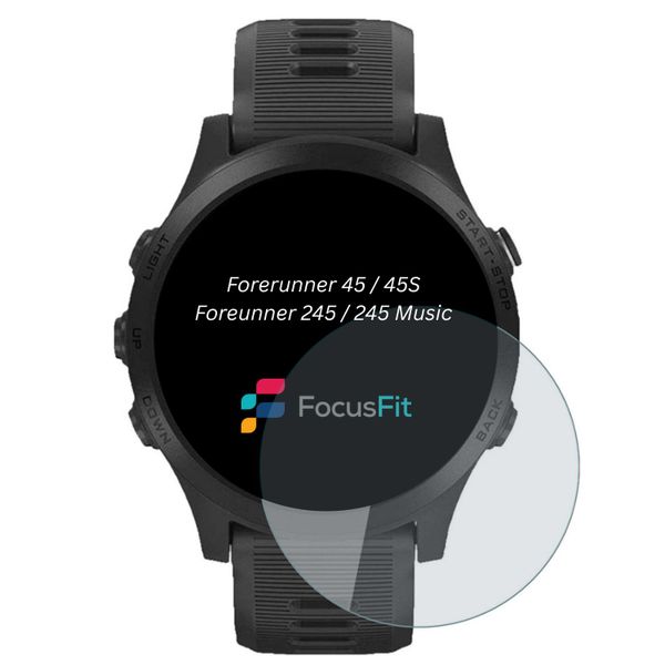 FocusFit Tempered Glass Screen Protector for Garmin Forerunner 45/45S /245