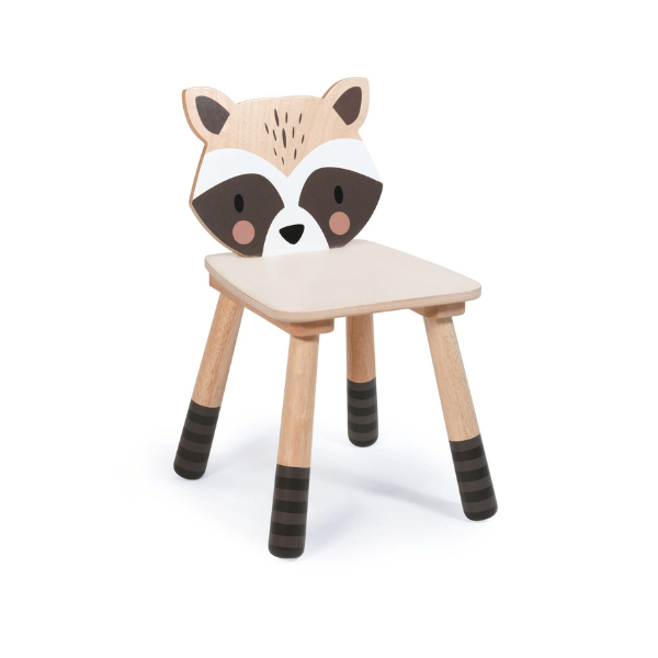 Tender Leaf Wooden Forest Racoon Chair