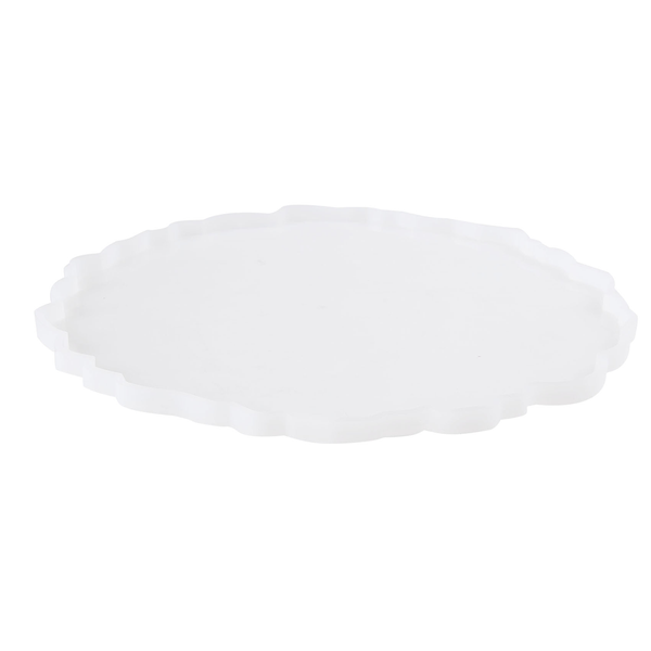 DIY Crystal Epoxy Mold Compote Swing Table Round Lace Coaster Table Decorat