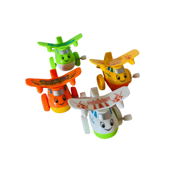 Wind Up Stunt Airplanes Toy - 7cm x 6cm (Pack of 4)