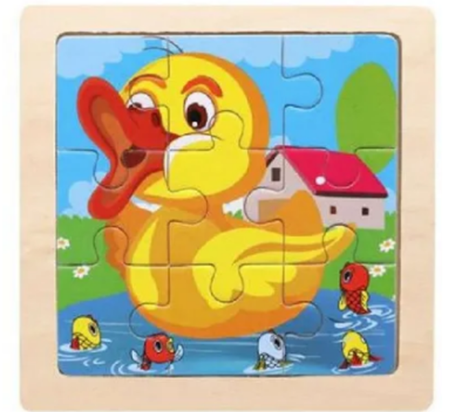 3D Wooden Duck Puzzle for Kids