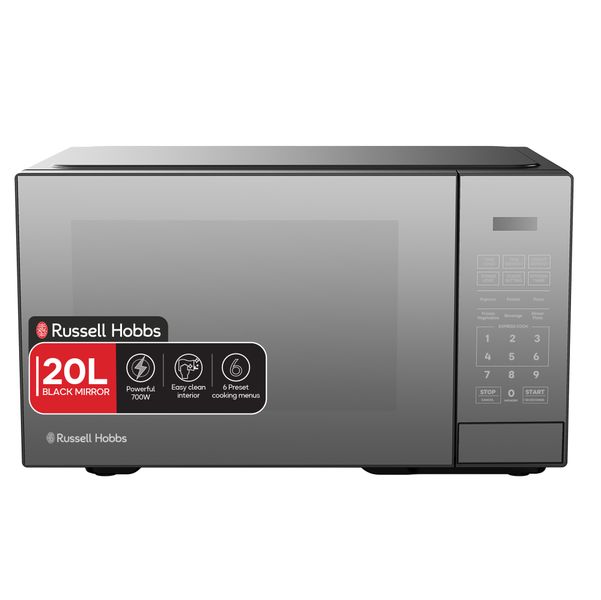 Russell Hobbs 20L Electronic Microwave - Black Mirror
