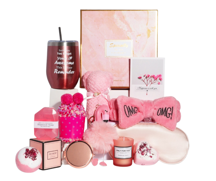 15-Piece Pamper Gift Box for Women: Self-Care and Bath Treats Gift
