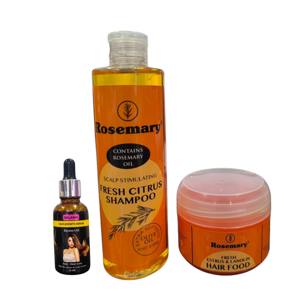 Rosemary - Fresh Citrus Shampoo &amp; Hair Food With Biotin Oil