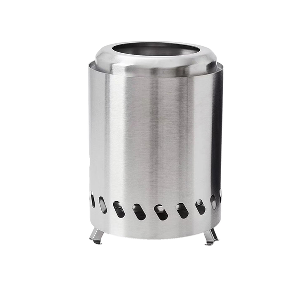 Stainless Steel Portable Desktop Fire Pit - Low Smoke Burning Silvery