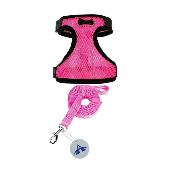 Chicken Harness with Leash Adjustment Hens Harness Set for Small Pet - Pink