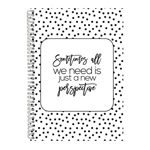 Perspective A4 Notebook Spiral Lined Motivational Saying Graphic Notepad146