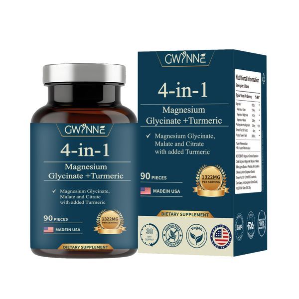 GWYNNE Magnesium Glycinate with Turmeric - 90 Capsules
