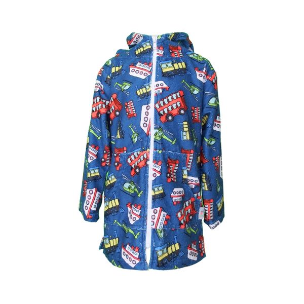 Boys Train Bus Helicopter Ship Transport Hooded Beach Towel Full Zip