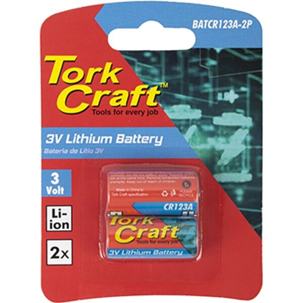 Cr123A 3V Lithium Battery X2 Per Card (Moq 6)