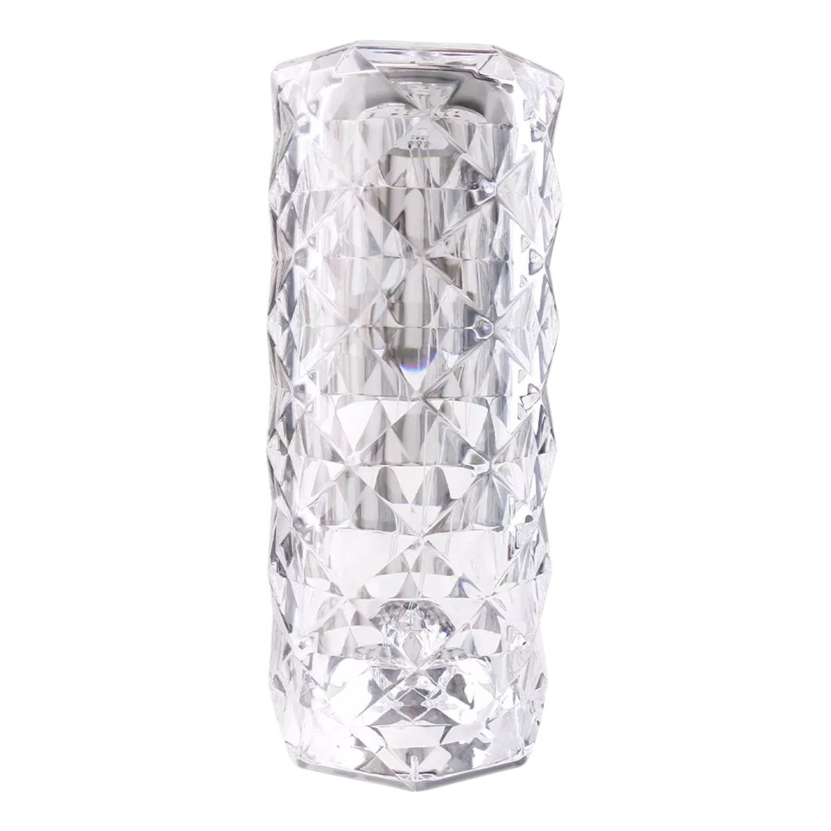 Crystal Design Touch Table Light With RGB Colorful Lighting - Transparent