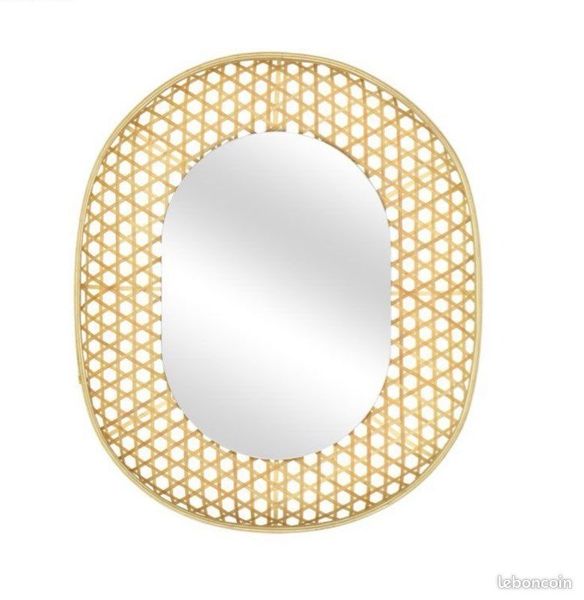 Palm Mirror Natural - 77x67cm