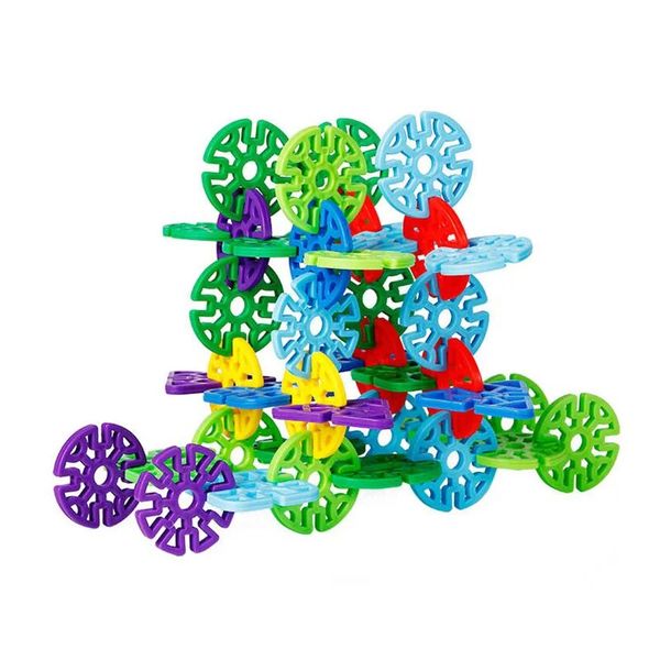 Educational Toy Snowflakes Plastic Beaded Assembling Puzzle Toys