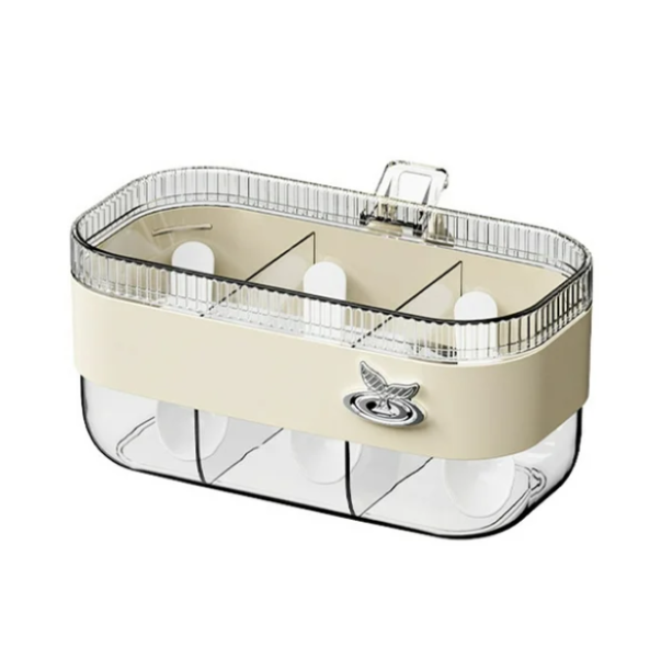 Multi-Compartment Food Storage Box with Clear Lid
