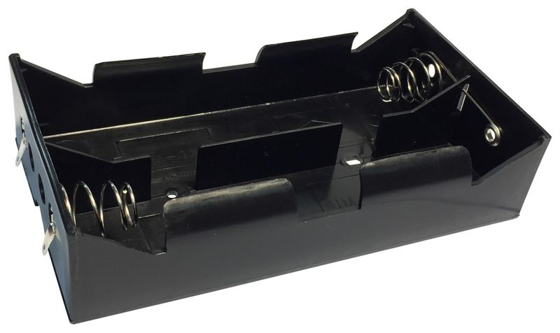 Pro Elec (PE000026) Battery Holder, Panel, D Battery Size, 4 Position