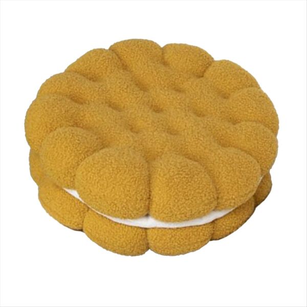 Round Throw Pillow Plush Cookie Floor Cushion Yoga Meditation Pad-D
