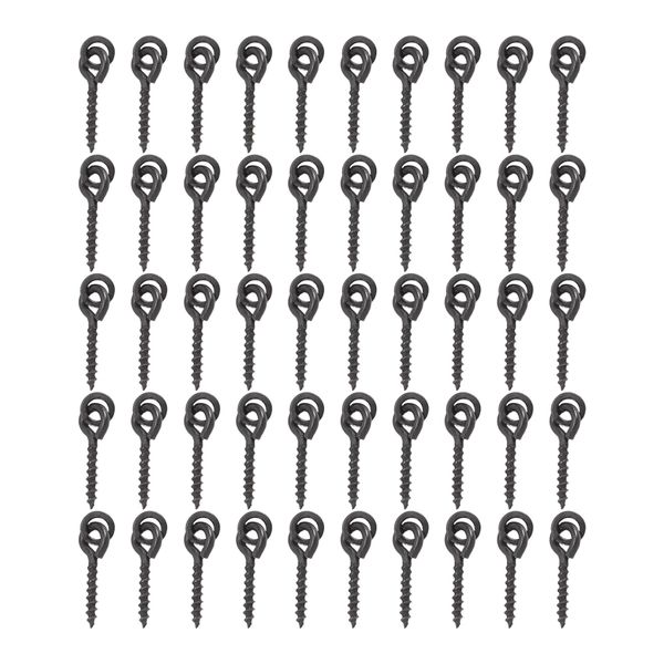 50pcs Carp Fishing Boilie Screw with Solid Ring Bait Tool