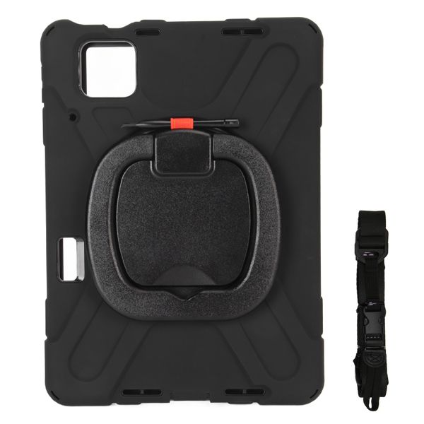 Rugged Case for Mi Pad 6/6 Pro with Handle &amp; Strap Black