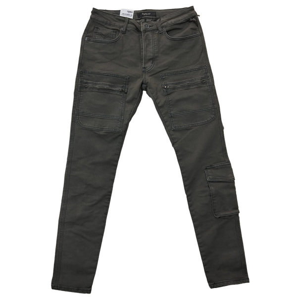 Replay ResinPlus Army Green RS114 Cargo Jeans