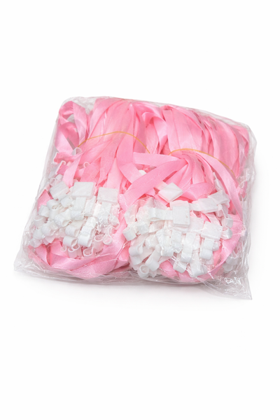 Pink Lanyards with ID Card Clip - Neck Straps for Badges &amp; Keys (100 Pack)