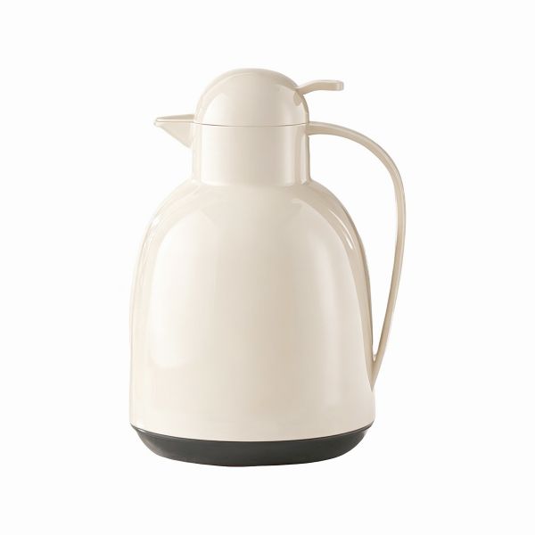 1.5L Vacuum Jug Flask Off-White Thermal Carafe With Push Button Pourage