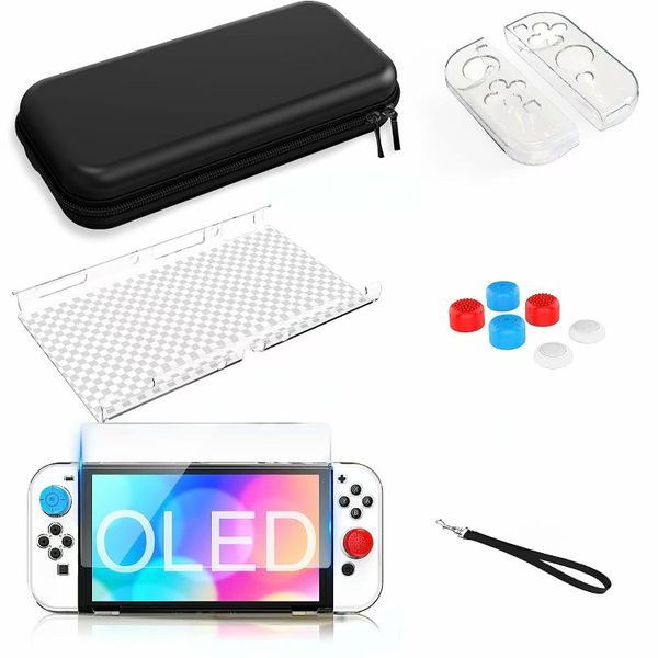 12 in 1 Accessory Kit for Switch OLED with Carrying Case &amp; Screen Protector