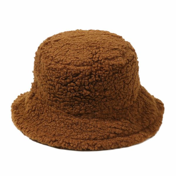 Women 's Winter Bucket Hat Curly Faux Fur Hat