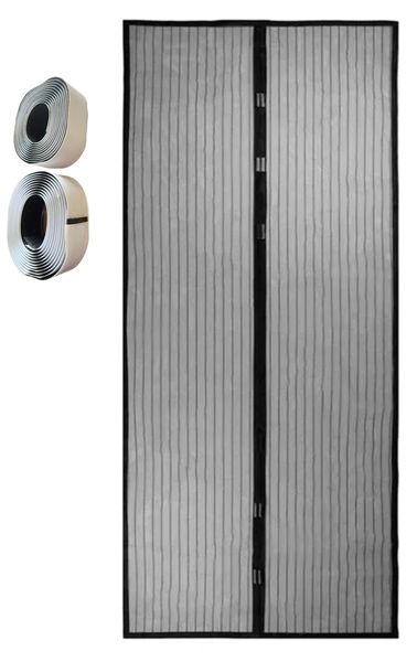Magnetic Mesh Screen Door With Self Adhesive Hook &amp; Loop Glue Tape