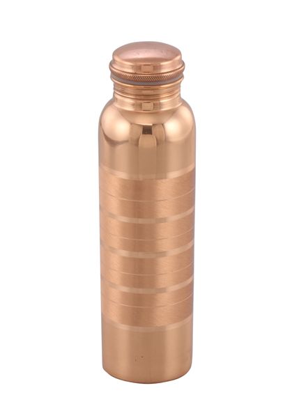 Pure Copper Water Bottle - 750ml, Copper Brown