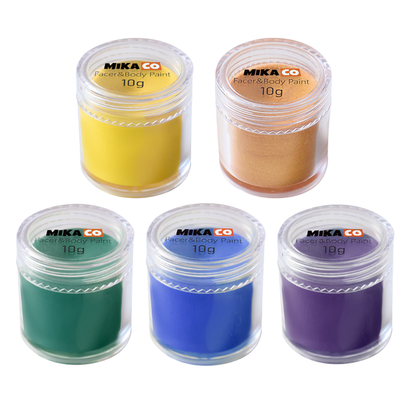 MIkaco 5 Colors Face &amp; Body Paint Set - Washable Cream Makeup