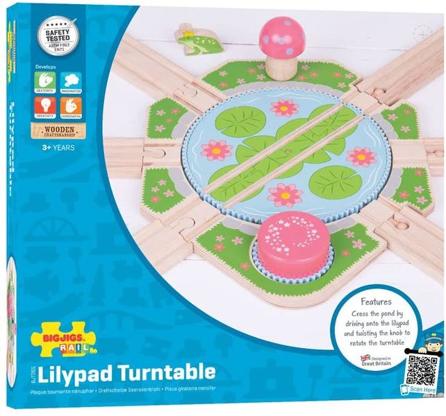 BigJigs Rail Lilypad Turntable Wooden Train Set Expansion Pack