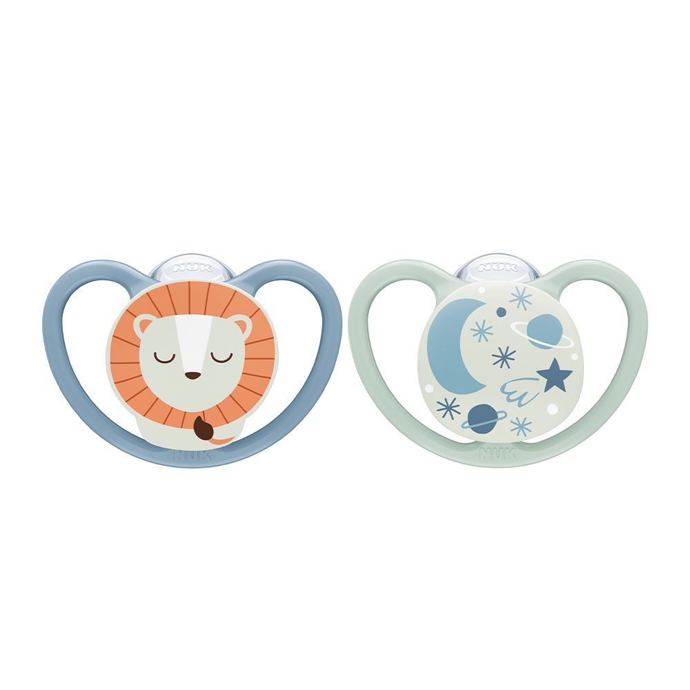 NUK Silicone Space Glow in the Dark Soother Lion 618 months Shop