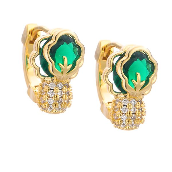 Round Cut Zircon Drop Earrings