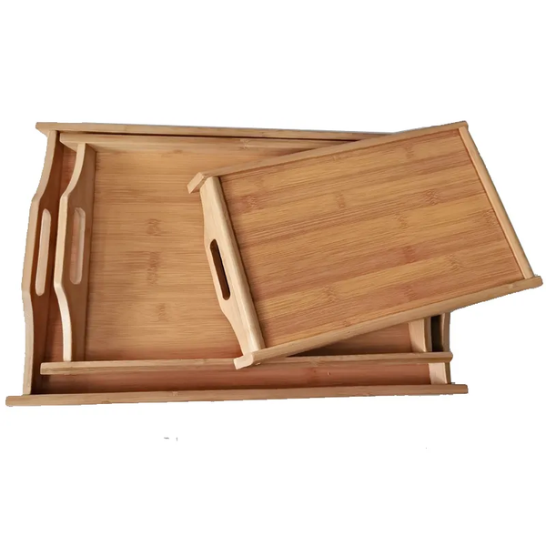 Three Different Sizes - Bamboo Trays Are Perfect For Meals Of All Sizes.