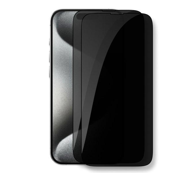 Privacy Glass Screen Protector Compatible with iPhone 15 Pro (Pack of 2)
