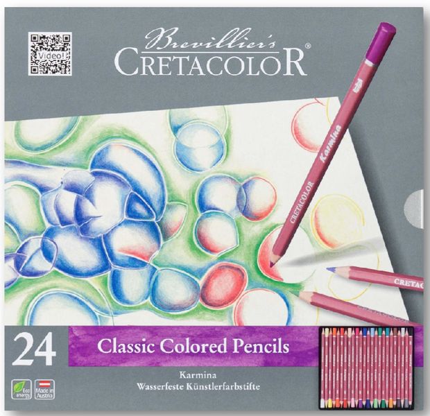 Cretacolor Karmina Artist Colour Pencil Tins Set of 24