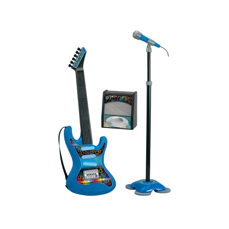 Children's toy cheap guitar and microphone