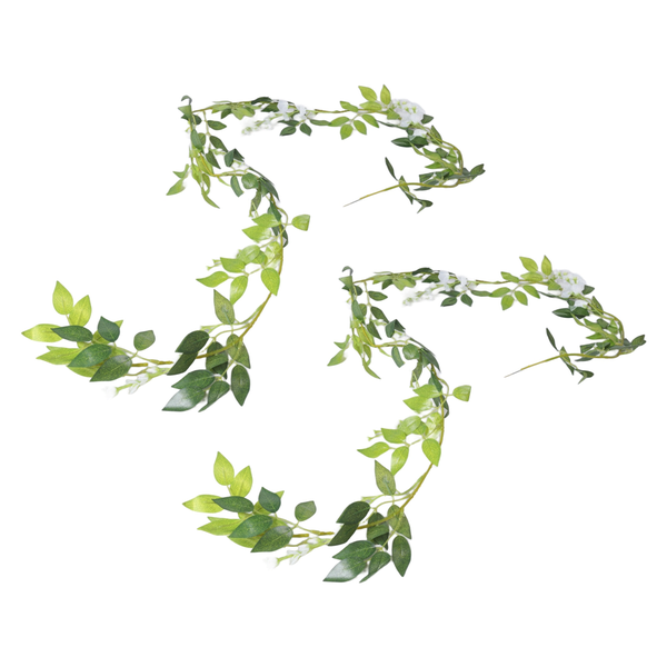 2Pcs 7Ft/Pcs Artificial Wisteria Vine, Flower Garland Wisteria,White