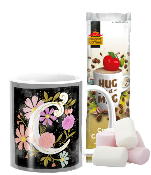 PepperSt Hug Mug with Marshmallows - Alphabet: F