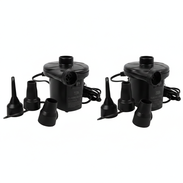 Basecamp Portable DC Electric Air Pump with 3 Nozzles for - 2 Pack