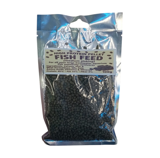 High Protein 45% Fish Pellets Medium Sinking 100g/200g/500g Aquarium Feed