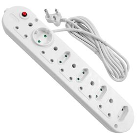 Multi Plug, 10 Way, Overload Protection 16A, 0.5m, 3m, 5m Cord, Henrac ...