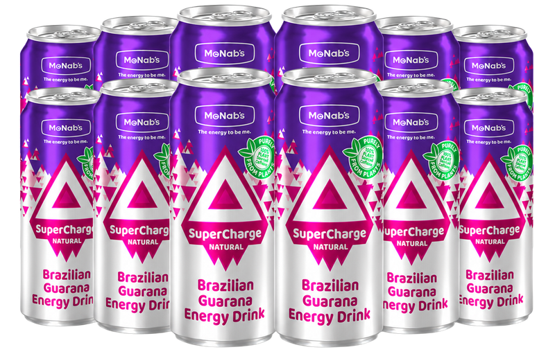 12 Pack | Energy Drink | Natural Caffeine | Vegan | Guarana |500ml |McNab's