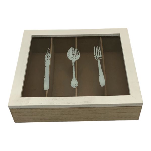 Cutlery Divider 4 Division 26x24cm Wooden