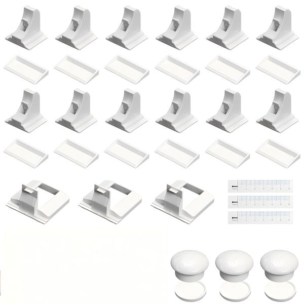 Baby and Child Safety Magnetic Cabinet Lock Kit- White